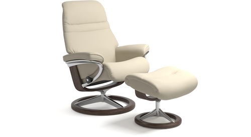 Stressless® Sunrise Leather Recliner - Signature Base - 3 Sizes Available - Special Buy